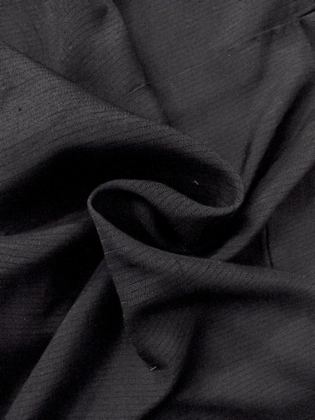 Photo10: N1226E Vintage Japanese kimono   Black MONTSUKI crests for women / Silk.    (Grade B) (10)