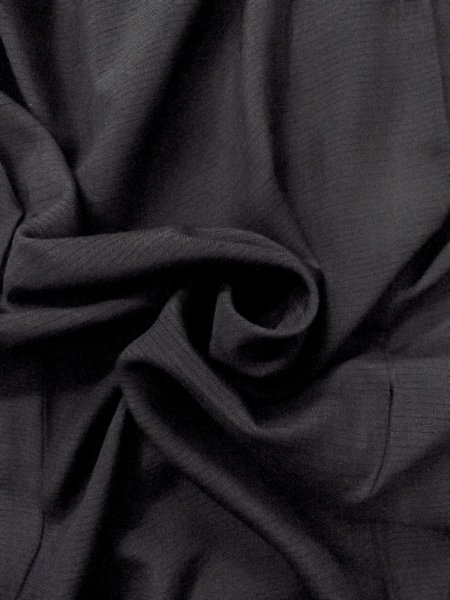 Photo11: N1226E Vintage Japanese kimono   Black MONTSUKI crests for women / Silk.    (Grade B) (11)