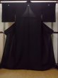 Photo1: Mint N1226F Vintage Japanese kimono   Black MONTSUKI crests for women / Silk.    (Grade A) (1)