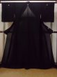 Photo1: Mint N1226G Vintage Japanese kimono   Black MONTSUKI crests for women / Silk.    (Grade A) (1)