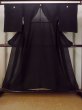 Photo1: Mint N1226I Vintage Japanese kimono   Black MONTSUKI crests for women / Silk.    (Grade A) (1)