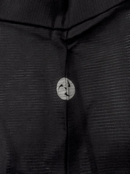 Photo4: Mint N1226I Vintage Japanese kimono   Black MONTSUKI crests for women / Silk.    (Grade A) (4)