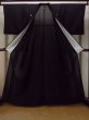 Photo2: Mint N1226K Vintage Japanese kimono   Black MONTSUKI crests for women / Silk.    (Grade A) (2)