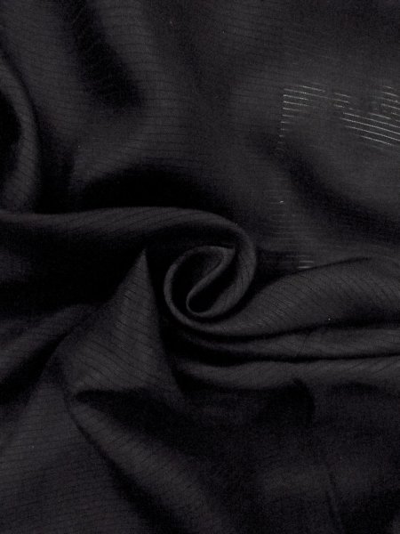 Photo11: N1226L Vintage Japanese kimono   Black MONTSUKI crests for women / Silk.    (Grade B) (11)