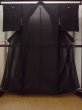Photo1: N1226M Vintage Japanese kimono   Black MONTSUKI crests for women / Silk.    (Grade B) (1)