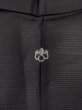 Photo3: N1226M Vintage Japanese kimono   Black MONTSUKI crests for women / Silk.    (Grade B) (3)
