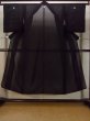 Photo1: N1226N Vintage Japanese kimono   Black MONTSUKI crests for women / Silk.    (Grade D) (1)