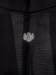 Photo3: N1226N Vintage Japanese kimono   Black MONTSUKI crests for women / Silk.    (Grade D) (3)