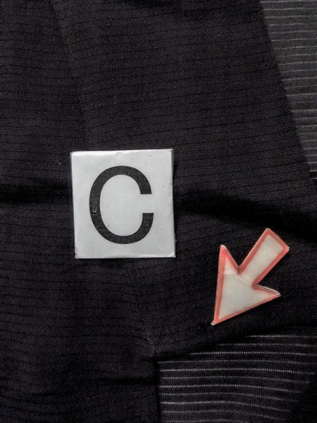 Photo14: N1226N Vintage Japanese kimono   Black MONTSUKI crests for women / Silk.    (Grade D) (14)