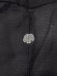 Photo3: N1226O Vintage Japanese kimono   Black MONTSUKI crests for women / Silk.  There is an impression of use.  (Grade D) (3)