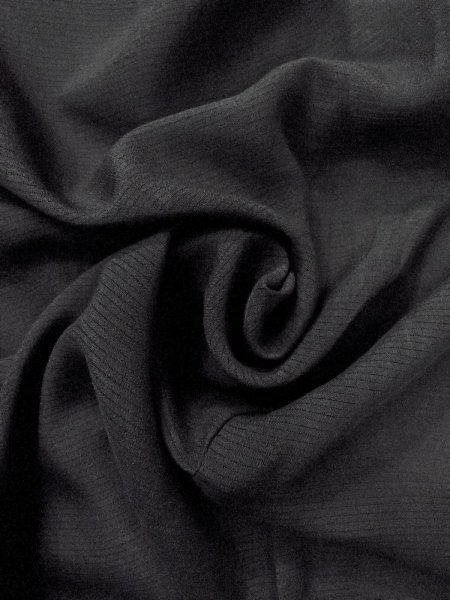 Photo9: N1226O Vintage Japanese kimono   Black MONTSUKI crests for women / Silk.  There is an impression of use.  (Grade D) (9)