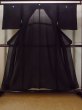 Photo1: N1226P Vintage Japanese kimono   Black MONTSUKI crests for women / Silk.    (Grade B) (1)