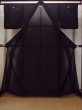 Photo1: Mint N1226Q Vintage Japanese kimono   Black MONTSUKI crests for women / Silk.    (Grade A) (1)
