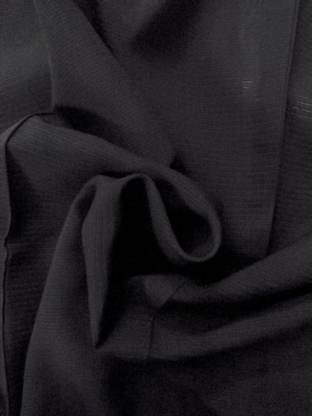 Photo11: N1226R Vintage Japanese kimono   Black MONTSUKI crests for women / Silk.    (Grade B) (11)