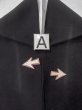 Photo13: N1226R Vintage Japanese kimono   Black MONTSUKI crests for women / Silk.    (Grade B) (13)