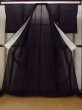 Photo2: N1226S Vintage Japanese kimono   Black MONTSUKI crests for women / Silk.    (Grade C) (2)