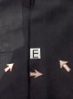 Photo16: N1226S Vintage Japanese kimono   Black MONTSUKI crests for women / Silk.    (Grade C) (16)