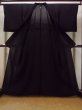 Photo2: N1226T Vintage Japanese kimono   Black MONTSUKI crests for women / Silk.    (Grade B) (2)