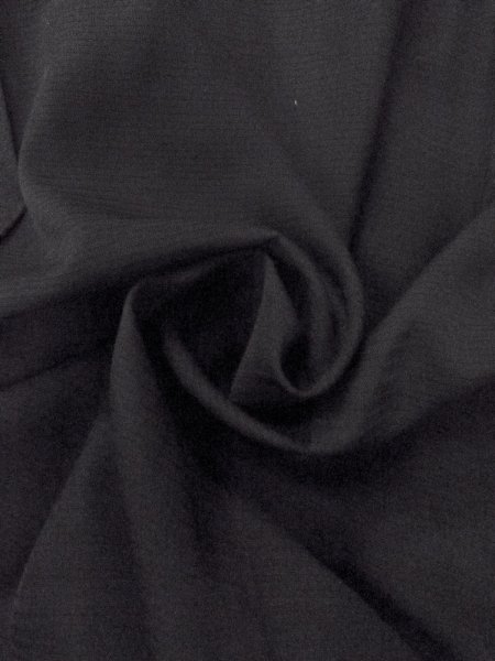 Photo11: N1226T Vintage Japanese kimono   Black MONTSUKI crests for women / Silk.    (Grade B) (11)