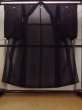 Photo1: N1226U Vintage Japanese kimono   Black MONTSUKI crests for women / Silk.    (Grade B) (1)