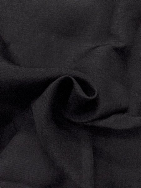 Photo10: N1226U Vintage Japanese kimono   Black MONTSUKI crests for women / Silk.    (Grade B) (10)