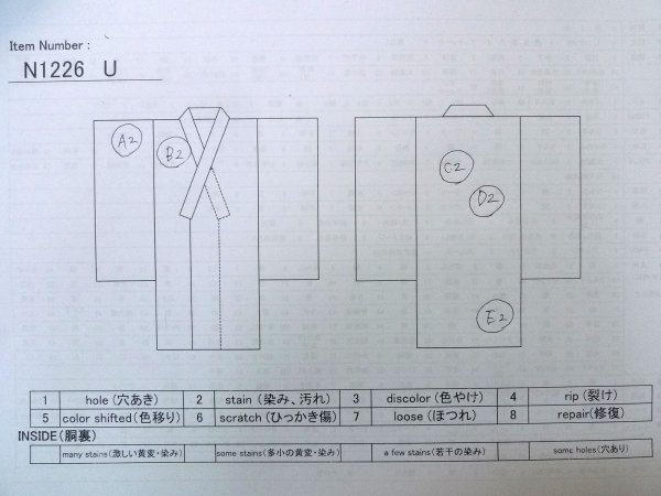 Photo12: N1226U Vintage Japanese kimono   Black MONTSUKI crests for women / Silk.    (Grade B) (12)