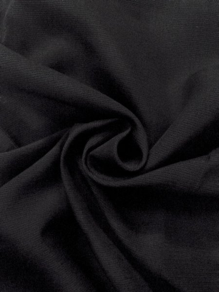 Photo12: N1226V Vintage Japanese kimono   Black MONTSUKI crests for women / Silk.    (Grade B) (12)