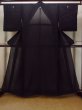 Photo1: N1226X Vintage Japanese kimono   Black MONTSUKI crests for women / Silk.    (Grade B) (1)
