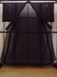 Photo1: N1226Y Vintage Japanese kimono   Black MONTSUKI crests for women / Silk.    (Grade B) (1)