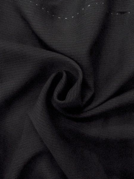 Photo9: N1226Y Vintage Japanese kimono   Black MONTSUKI crests for women / Silk.    (Grade B) (9)