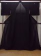 Photo1: Mint N1226Z Vintage Japanese kimono   Black MONTSUKI crests for women / Silk.    (Grade A) (1)