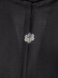 Photo3: Mint N1227A Vintage Japanese kimono   Black MONTSUKI crests for women / Silk.    (Grade A) (3)
