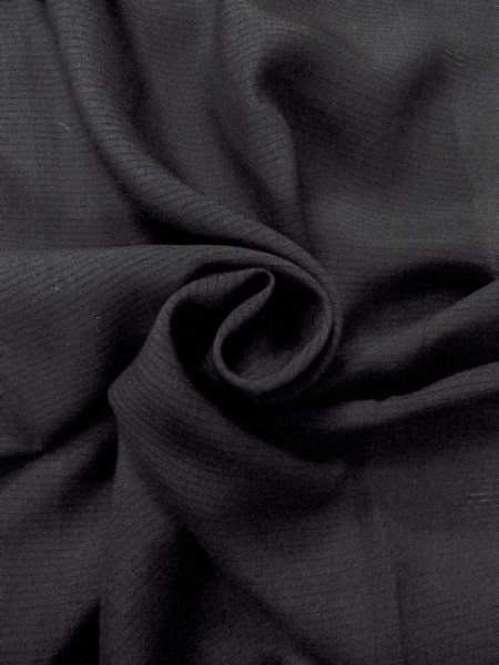 Photo10: Mint N1227A Vintage Japanese kimono   Black MONTSUKI crests for women / Silk.    (Grade A) (10)