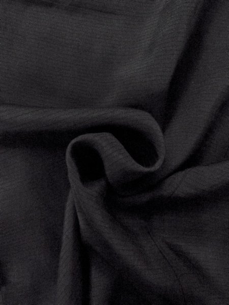 Photo8: N1227B Vintage Japanese kimono   Black MONTSUKI crests for women / Silk.    (Grade C) (8)