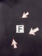 Photo16: N1227B Vintage Japanese kimono   Black MONTSUKI crests for women / Silk.    (Grade C) (16)
