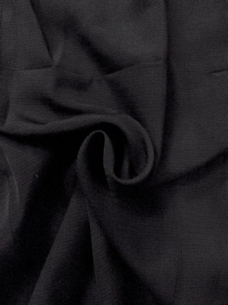 Photo8: N1227C Vintage Japanese kimono   Black MONTSUKI crests for women / Silk.    (Grade B) (8)