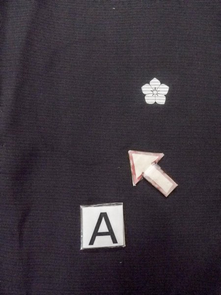 Photo11: N1227C Vintage Japanese kimono   Black MONTSUKI crests for women / Silk.    (Grade B) (11)