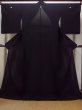 Photo1: Mint N1227D Vintage Japanese kimono   Black MONTSUKI crests for women / Silk.    (Grade A) (1)