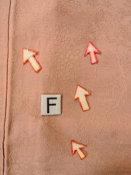 Photo20: O0117A Vintage Japanese kimono  Pale Beige IROMUJI plain colored for women / Silk. Landscape, Landscape, tree basic woven pattern  (Grade C) (20)