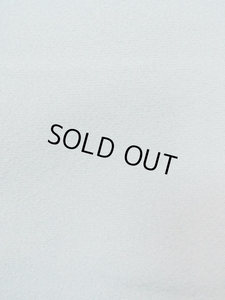 Photo7: O0117B Vintage Japanese kimono Pale Grayish Light Blue IROMUJI plain colored for women / Silk.    (Grade C) (7)