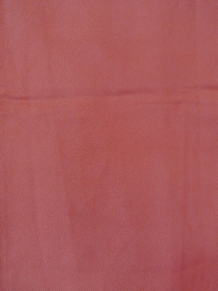 Photo5: O0117C Vintage Japanese kimono   Coral IROMUJI plain colored for women / Silk.    (Grade B) (5)