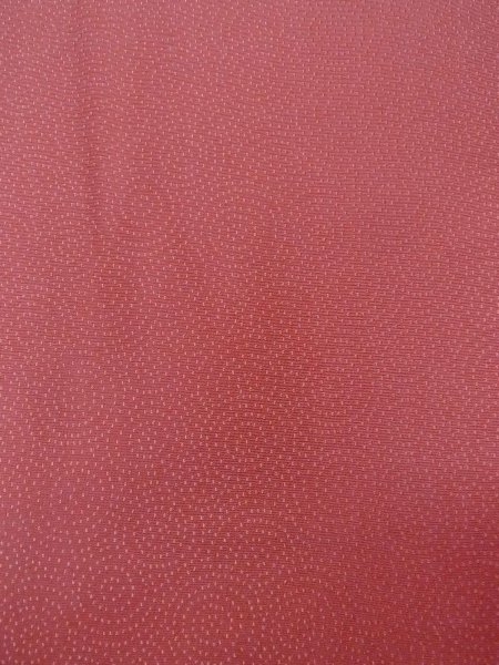 Photo6: O0117C Vintage Japanese kimono   Coral IROMUJI plain colored for women / Silk.    (Grade B) (6)