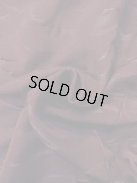 Photo11: O0117D Vintage Japanese kimono Dark Purplish Dark Red IROMUJI plain colored for women / Silk.  There are stains.  (Grade C) (11)