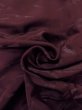 Photo12: O0117D Vintage Japanese kimono Dark Purplish Dark Red IROMUJI plain colored for women / Silk.  There are stains.  (Grade C) (12)
