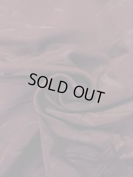 Photo12: O0117D Vintage Japanese kimono Dark Purplish Dark Red IROMUJI plain colored for women / Silk.  There are stains.  (Grade C) (12)