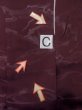 Photo16: O0117D Vintage Japanese kimono Dark Purplish Dark Red IROMUJI plain colored for women / Silk.  There are stains.  (Grade C) (16)