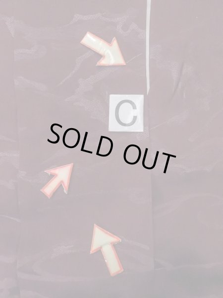 Photo16: O0117D Vintage Japanese kimono Dark Purplish Dark Red IROMUJI plain colored for women / Silk.  There are stains.  (Grade C) (16)