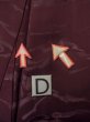 Photo17: O0117D Vintage Japanese kimono Dark Purplish Dark Red IROMUJI plain colored for women / Silk.  There are stains.  (Grade C) (17)