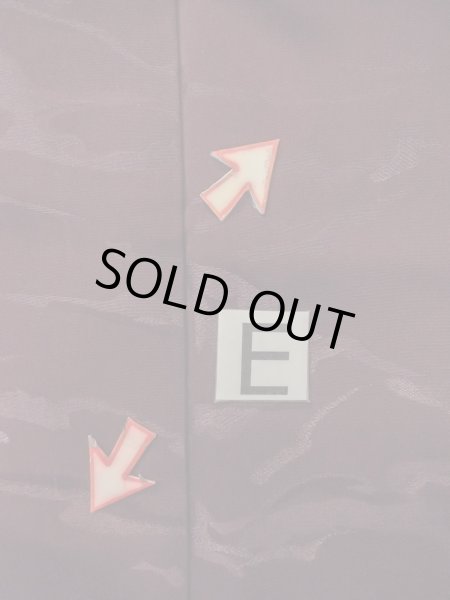 Photo18: O0117D Vintage Japanese kimono Dark Purplish Dark Red IROMUJI plain colored for women / Silk.  There are stains.  (Grade C) (18)