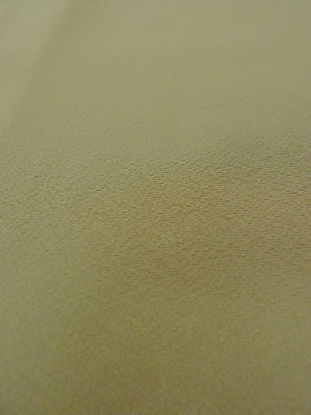 Photo10: O0117G Vintage Japanese kimono  Grayish Green IROMUJI plain colored for women / Silk.    (Grade C) (10)